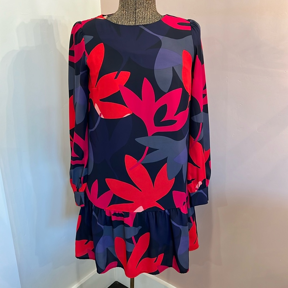 Loft Leaf Print Dress XSP